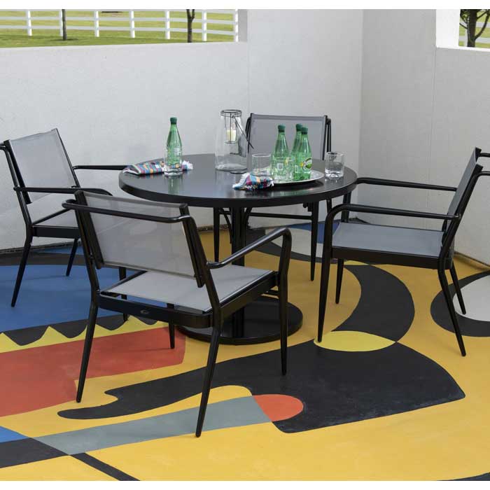 Daytona Sling Aluminum Dining Set by Woodard - Image 14